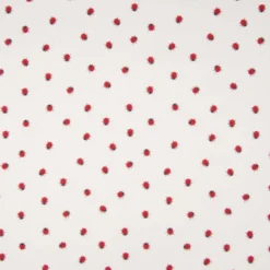 Tissu Popeline motifs Coccinelles fond Blanc - OEKO TEX