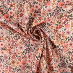 Tissu popeline Poppy motifs Fleurs automnales - OEKO TEX