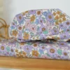Tissu popeline Poppy motifs Fleurs Lilas - OEKO TEX