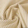 Tissu popeline à rayures Moutarde et blanches tissé teint - OEKO TEX