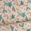 Tissu Poppy popeline motif animaux de la foret enchantée fond beige - OEKO TEX