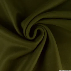 Tissu pour manteau Roberto en lainage mélangé - coloris Vert Kaki