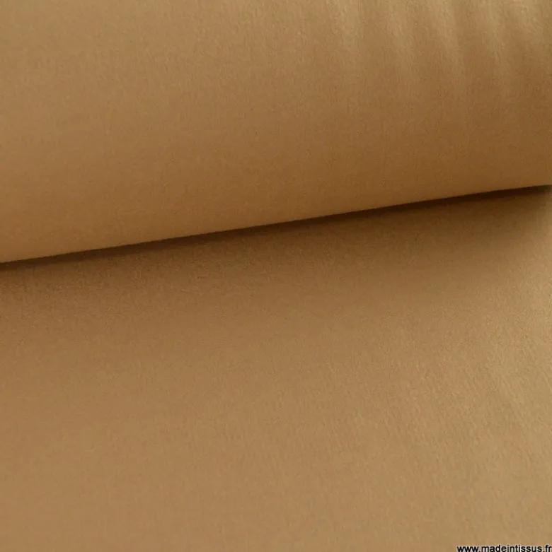 Tissu pour manteau Roberto en lainage mélangé - coloris Camel