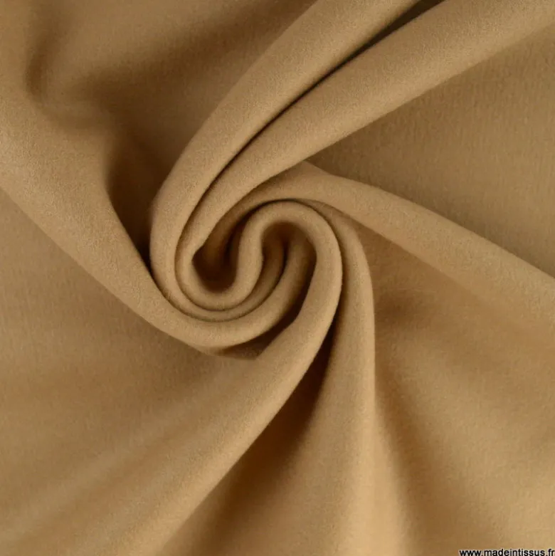 Tissu pour manteau Roberto en lainage mélangé - coloris Camel