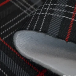 Tissu pour siège auto carreaux écossais rouge et noir
