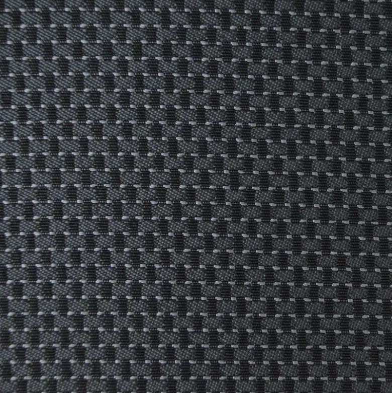 Tissu pour siège auto damier gris clair et noir