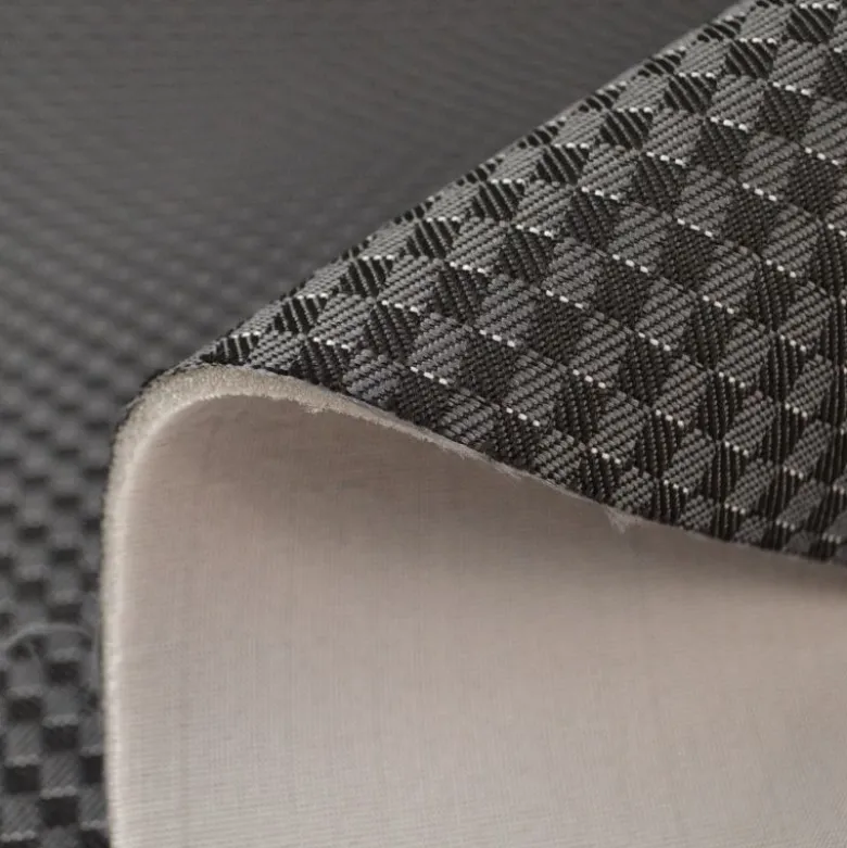 Tissu pour siège automobile - Damier noir et gris