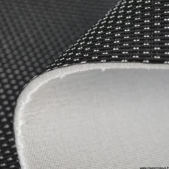Tissu pour siège auto piqué blanc fond noir