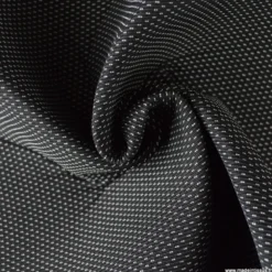 Tissu pour siège auto piqué blanc fond noir