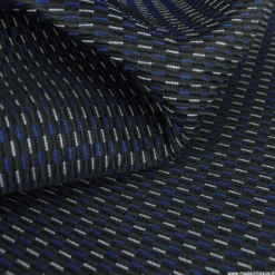 Tissu pour siège auto traits bleu et blanc