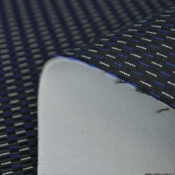 Tissu pour siège auto traits bleu et blanc