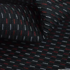 Tissu pour siège auto traits rouge et blanc
