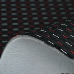Tissu pour siège auto traits rouge et blanc