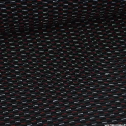 Tissu pour siège auto traits rouge et blanc