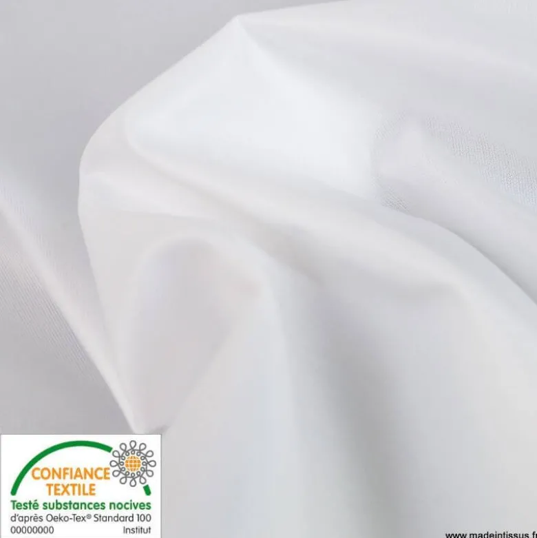 Tissu PUL enduit Blanc lavable à 90° et Passage au sèche-linge