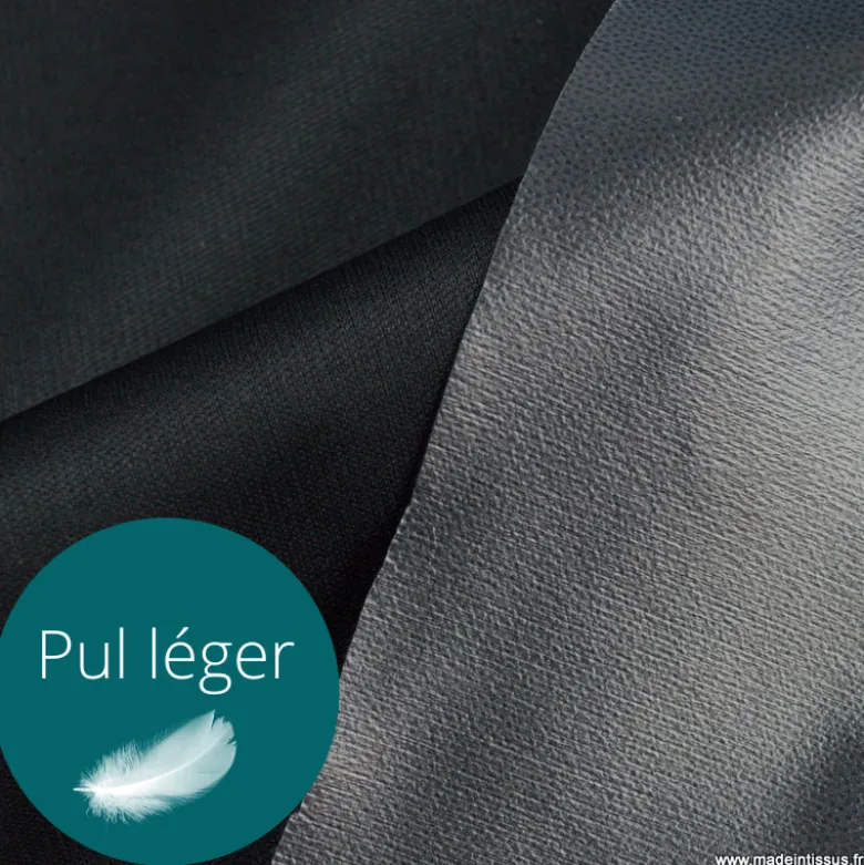 Tissu PUL Noir léger - Oeko tex