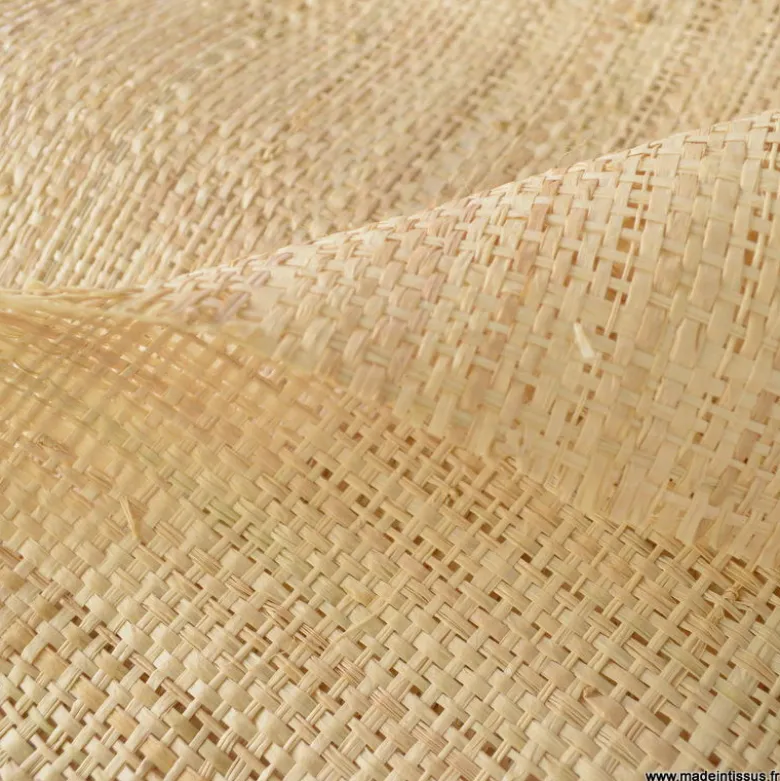 Tissu raphia léger naturel – Largeur 115 cm