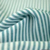 Tissu à rayures pétrole et blanc - OEKO TEX