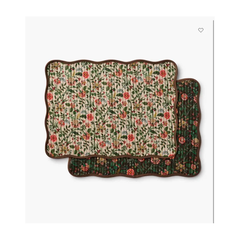 Tissu Rifle Paper motif fleurs indiennes fond écru - Collection Gracie
