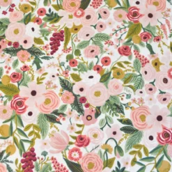 Tissu Rifle Paper motif fleurs - Garden Party rose