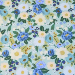 Tissu Rifle Paper motif fleurs - Vintage Garden metallic