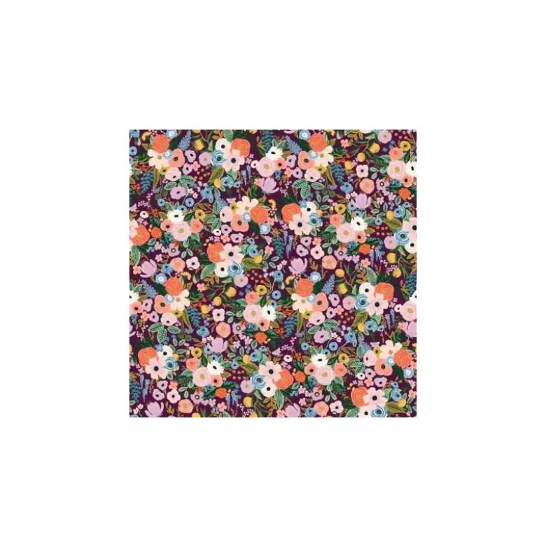 Tissu Rifle Paper motif fleurs - Garden Party - Burgundy