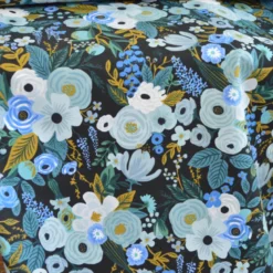 Tissu Rifle Paper motif fleurs - Collection Garden Party bleu