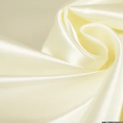 Tissu Satin Biba uni Blanc cassé Milk - premier prix