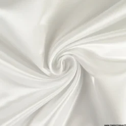 Tissu Satin Biba uni Blanc - premier prix