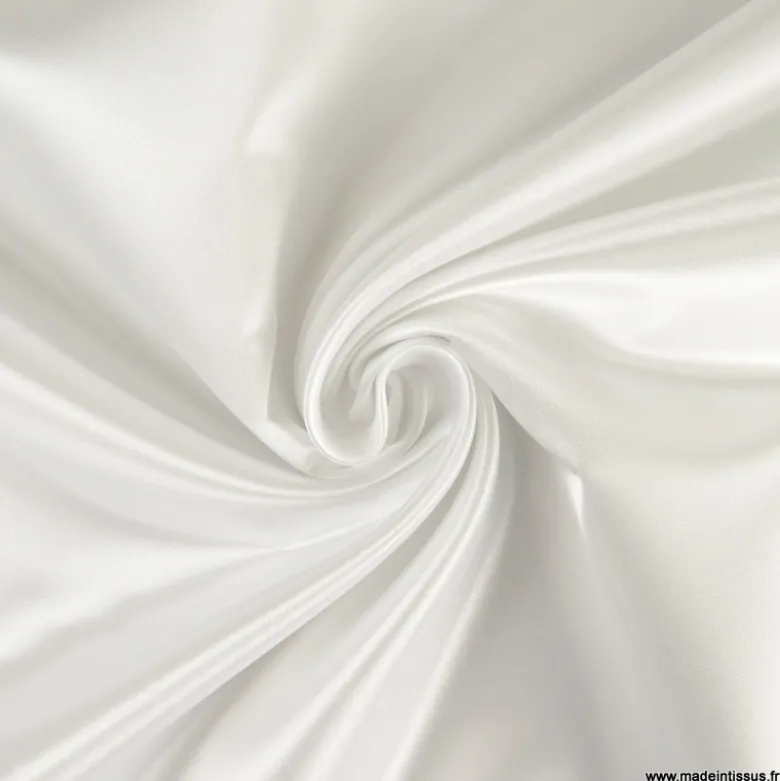 Tissu Satin Biba uni Blanc - premier prix