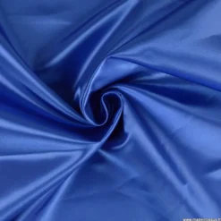 Tissu Satin Biba uni bleu cobalt - premier prix