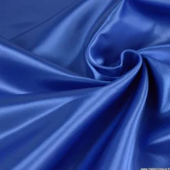 Tissu Satin Biba uni bleu cobalt - premier prix