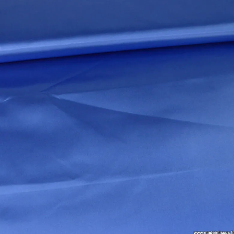 Tissu Satin Biba uni bleu cobalt - premier prix