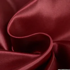 Tissu Satin Biba uni Bordeaux - premier prix
