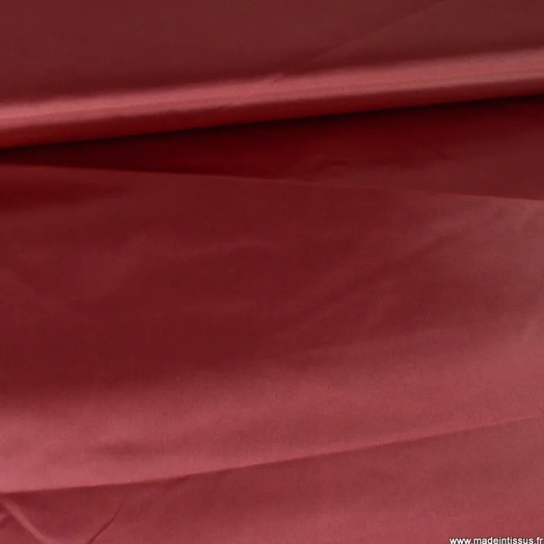Tissu Satin Biba uni Bordeaux - premier prix