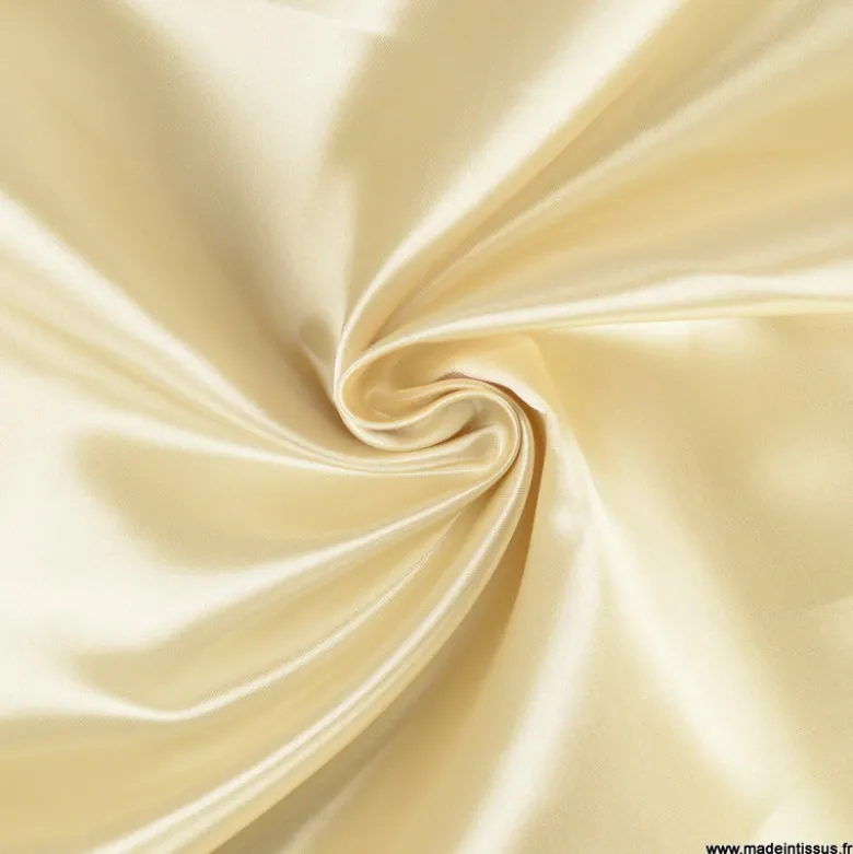 Tissu Satin Biba uni Ecru - premier prix