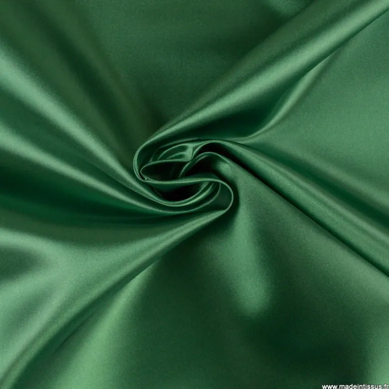 Tissu Satin Biba uni Vert foncé - premier prix