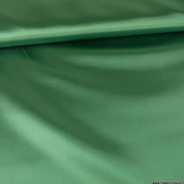 Tissu Satin Biba uni Vert foncé - premier prix