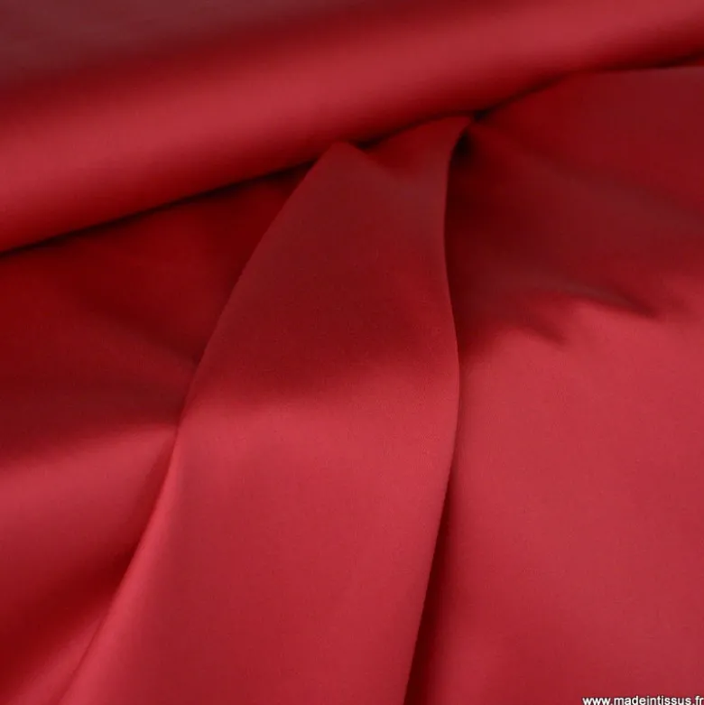 Tissu Satin de coton - cerise