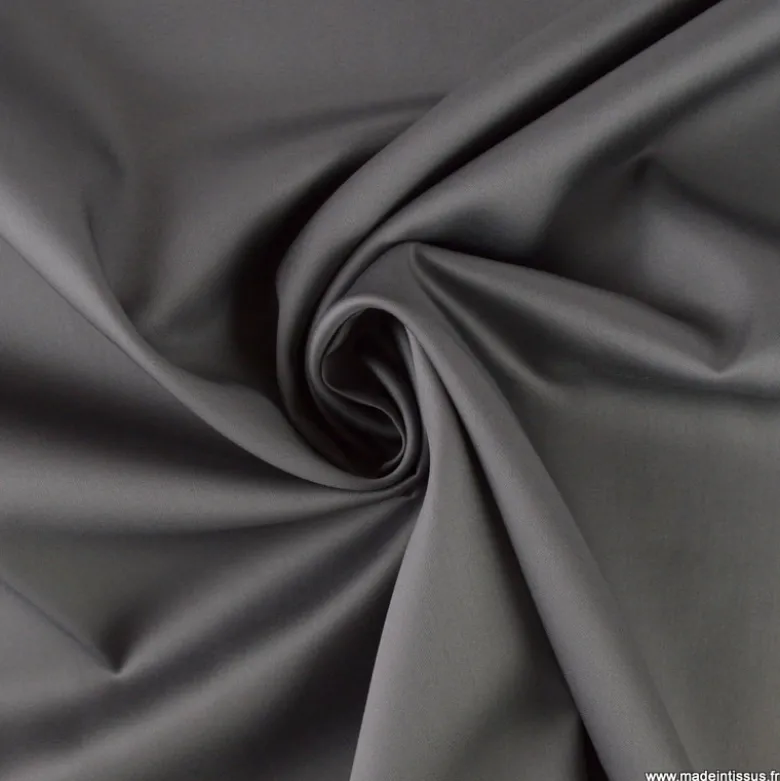 Tissu Satin de coton - gris
