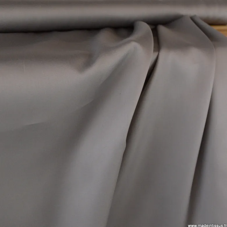 Tissu Satin de coton - gris