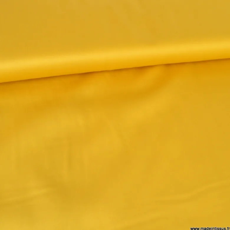 Tissu Satin de coton - jaune moutarde