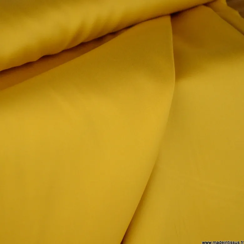 Tissu Satin de coton - jaune moutarde