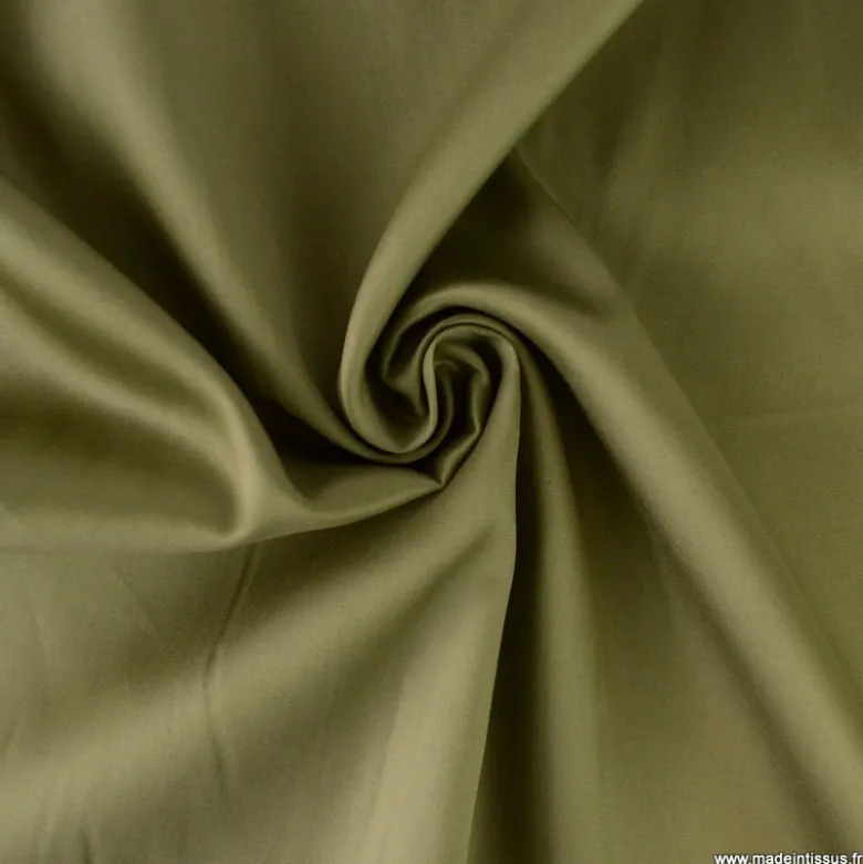 Tissu Satin de coton - kaki clair