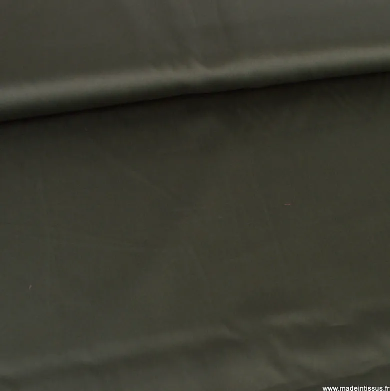 Tissu Satin de coton - kaki foncé