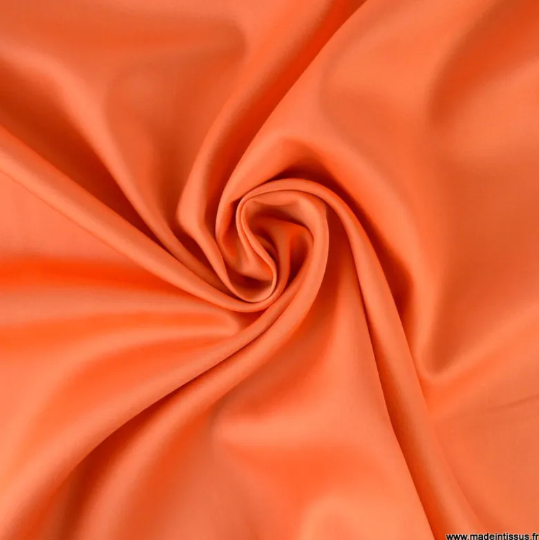 Tissu Satin de coton - orange
