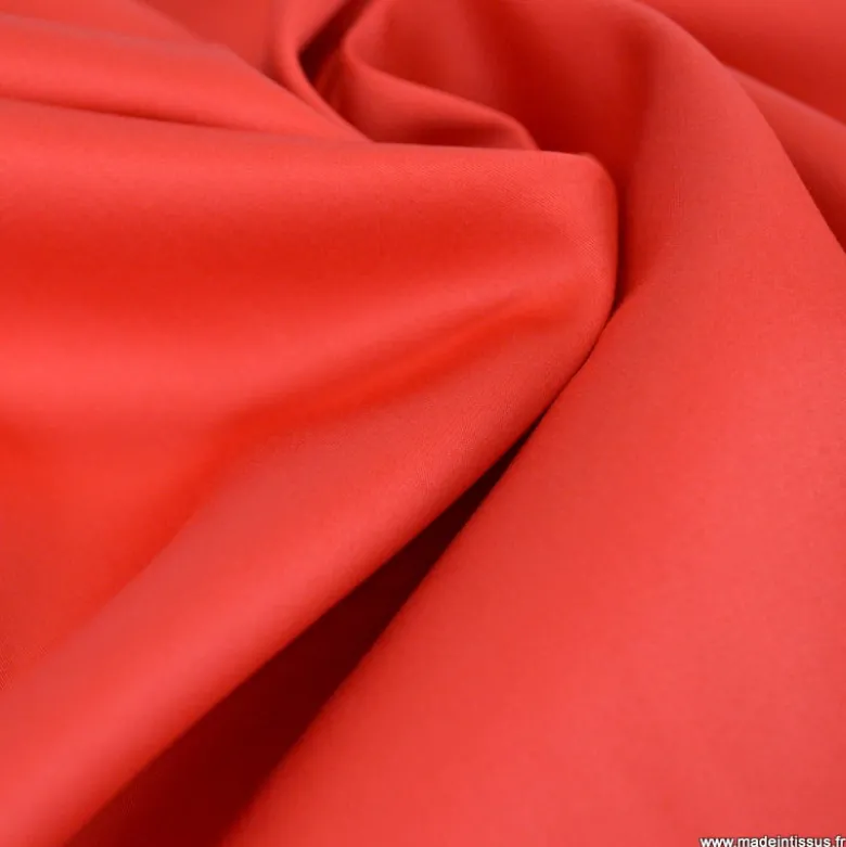 Tissu Satin de coton - Rouge