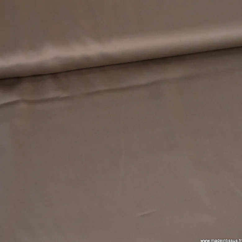 Tissu Satin de coton - taupe