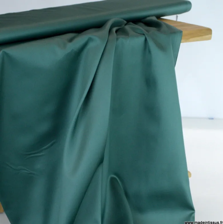 Tissu Satin de coton - vert foncé
