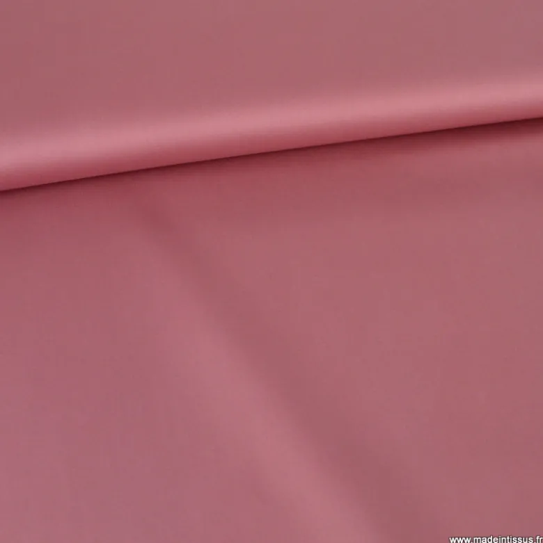 Tissu Satin de coton - vieux rose